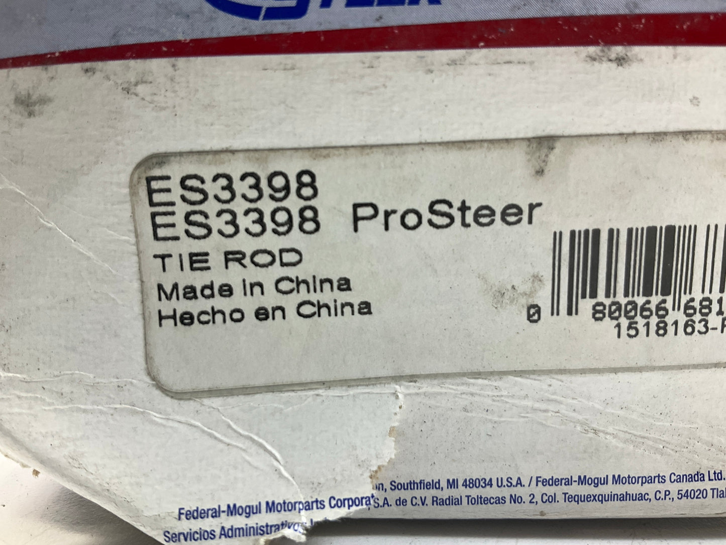 Quick Steer ES3398 Front Inner Steering Tie Rod End