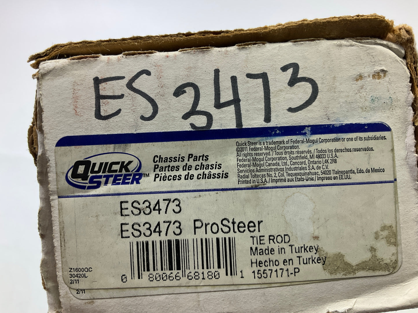 Quick Steer ES3473 Front Left Outer Steering Tie Rod End