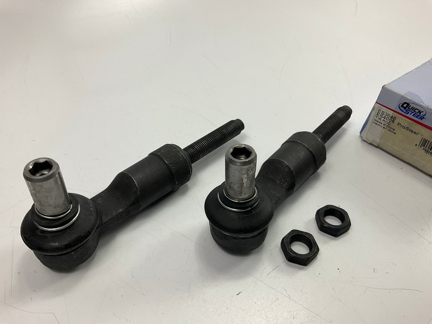 (2) Quick Steer ES3646 Front Outer Steering Tie Rod End