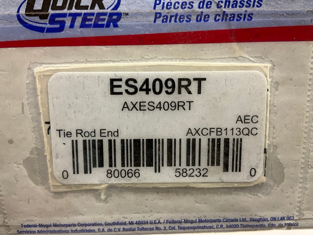 Quick Steer ES409RT Steering Tie Rod End - Front Outer