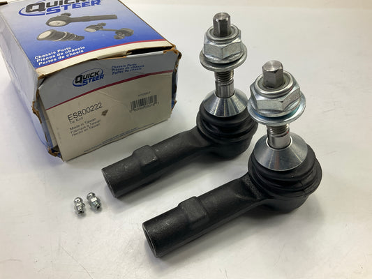 (2) Quick Steer ES800222 Front Outer Steering Tie Rod End