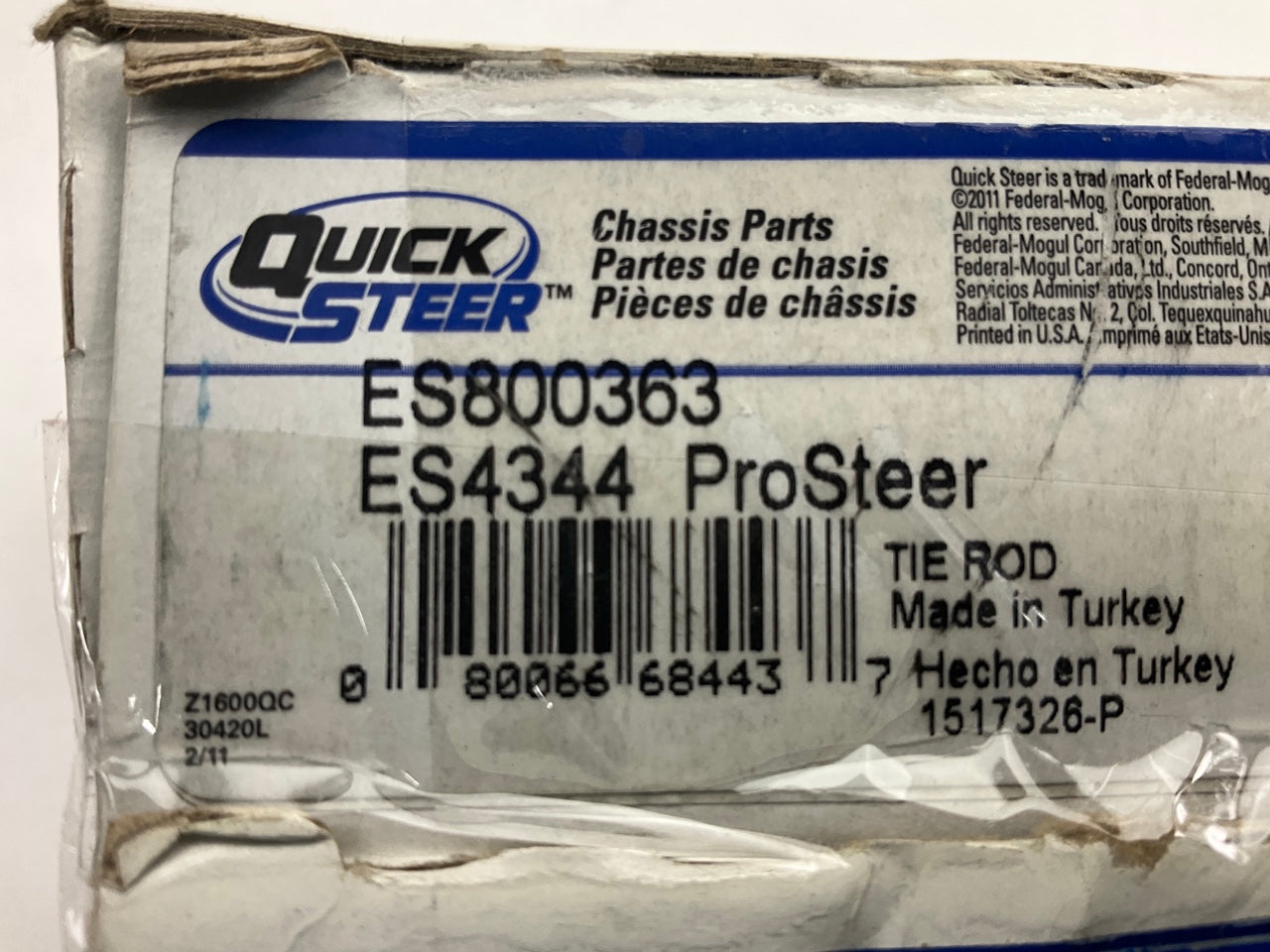 (2) Quick Steer ES800363 Steering Tie Rod End - Front Outer