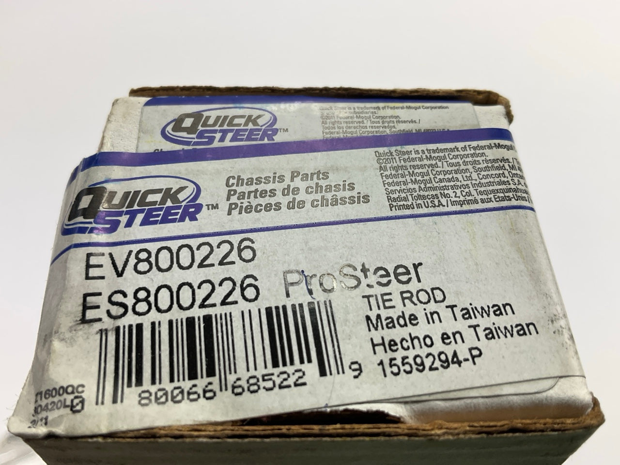 Quick Steer EV800226 Front Inner Steering Tie Rod End For 2005-10 Honda Odyssey