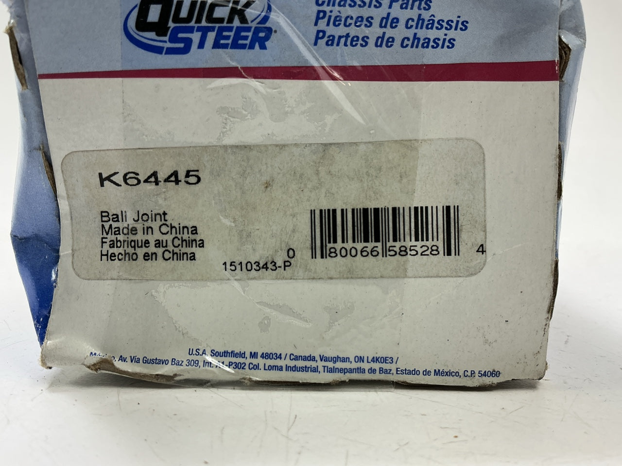 (2) Quick Steer K6445 Front Lower Suspension Ball Joint