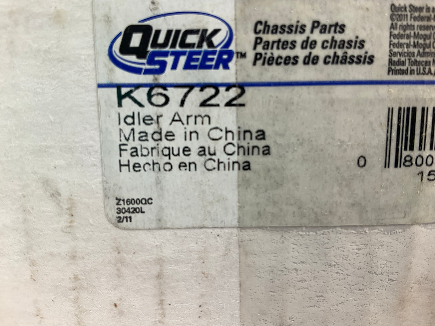 Quick Steer K6722 Steering Idler Arm Bracket