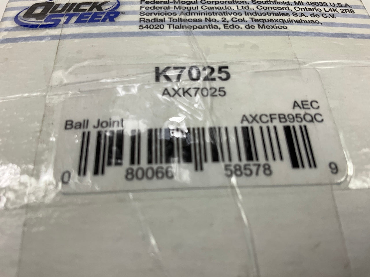 Quick Steer K7025 Suspension Ball Joint - Front Lower