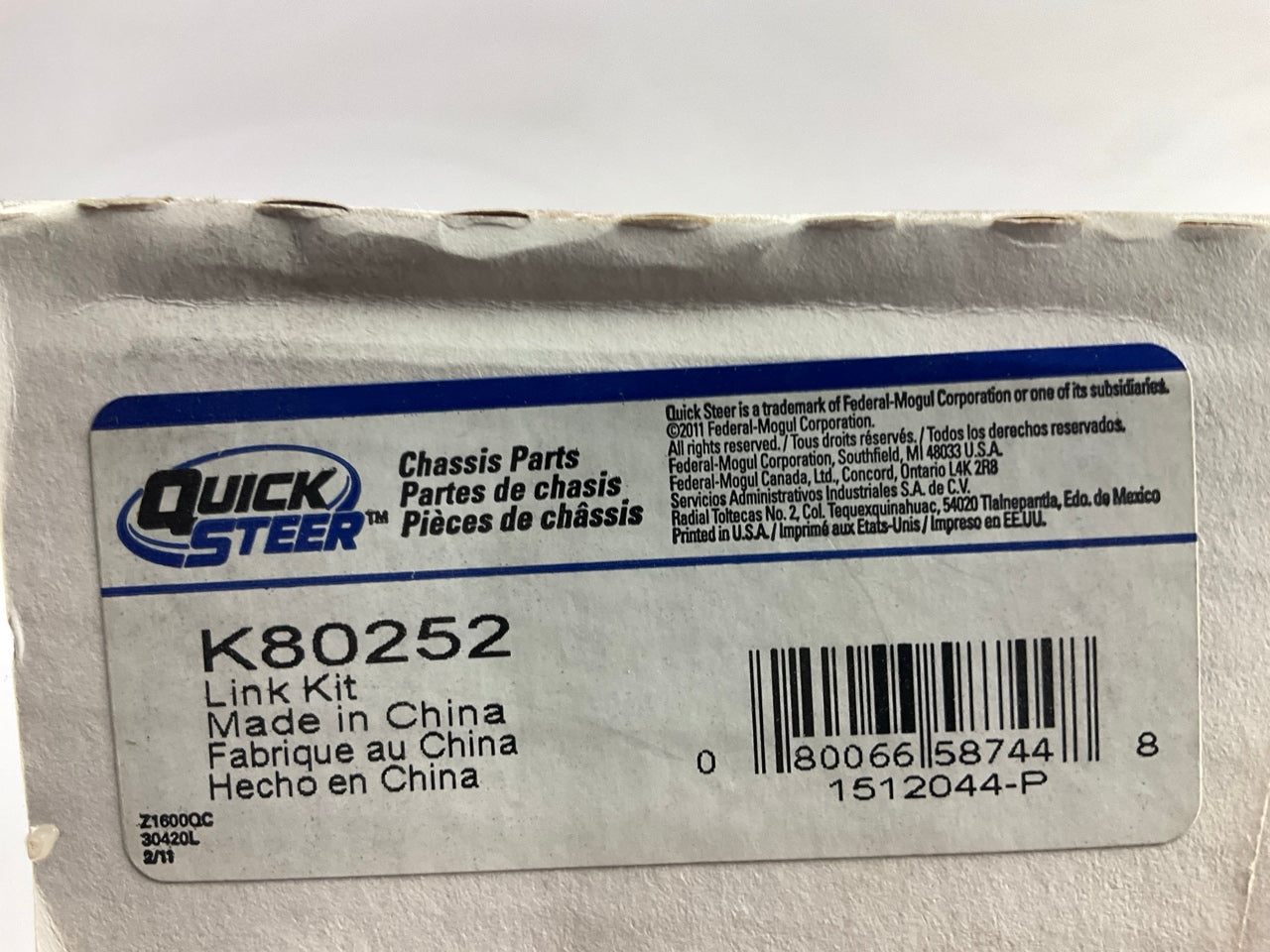 Quick Steer K80252 Front Suspension Stabilizer Sway Bar Link Kit