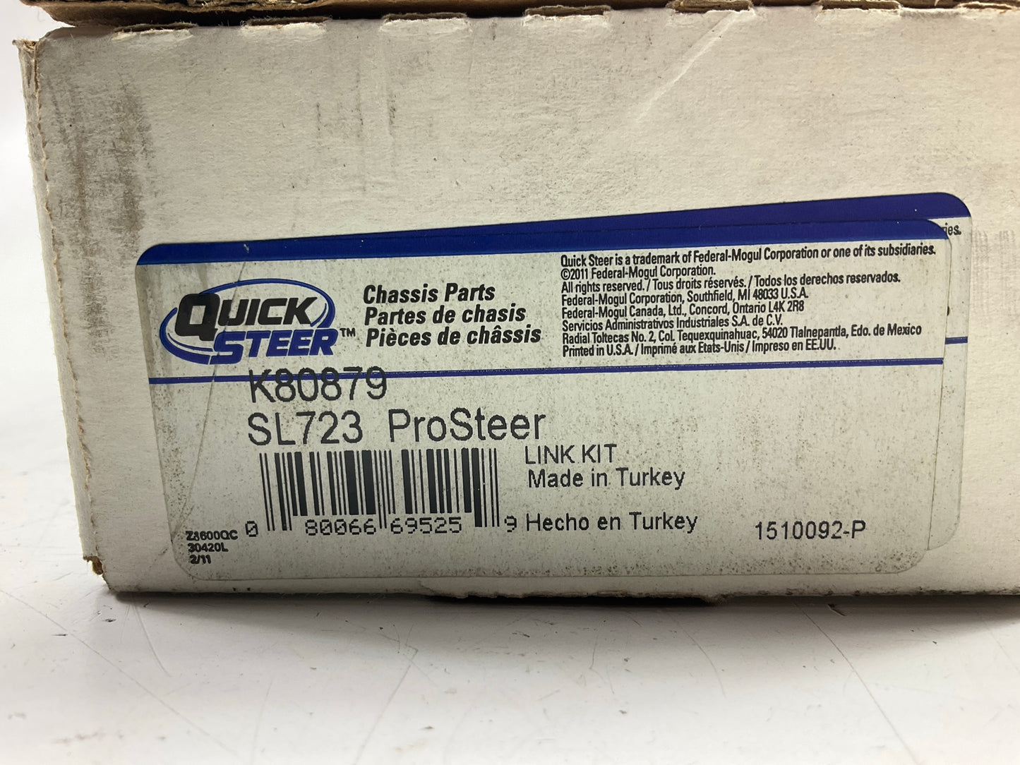 Quick Steer K80879 Front Suspension Stabilizer Sway Bar Link Kit
