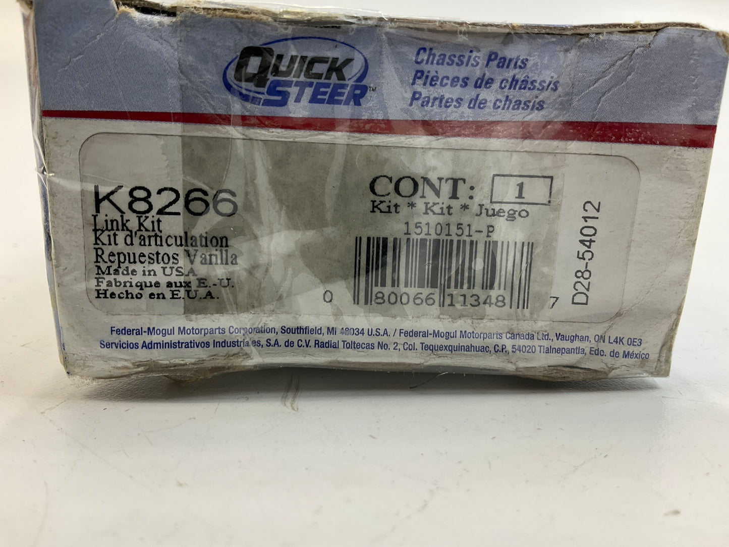 Quick Steer K8266 Front Suspension Stabilizer Sway Bar Link Kit