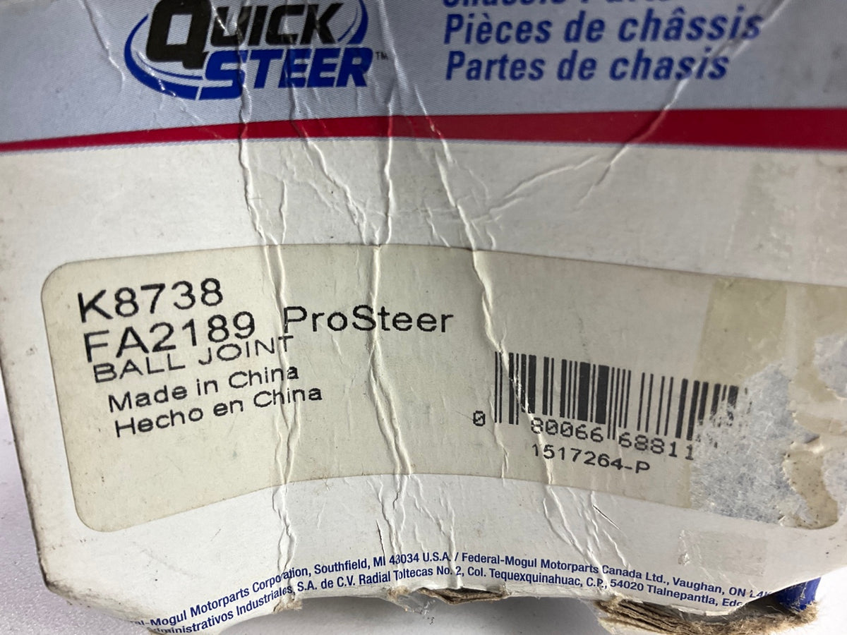 Quick Steer K8738 Front Upper Suspension Ball Joint