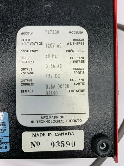 Used RACAL HEALTH&SAFETY 5-Unit Charging Station 520-03-72 Model YL7330.
