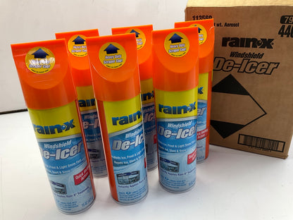 6 SPRAY CANS - Rain-X De-Icer Spray - Melts Snow & Ice Quickly, 15 Oz Each