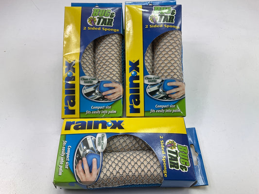 (3) PACK - Rain-x 45122X 2-Sided Automotive Bug Grime And Tar Sponge