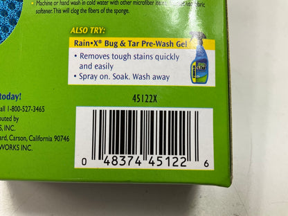 (6) Rain-x 45122X 2-Sided Automotive Bug Grime And Tar Car Wash Cleaning Sponge