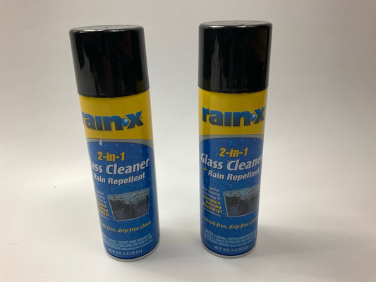 (2) Rain-x 5080233 - 2-in-1 Glass Cleaner & Rain Repellent Aerosol Cans- 18oz