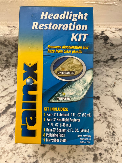 Rain-X 800001809 Headlight Head Light & Plastic Restoration Polish Kit Restorer