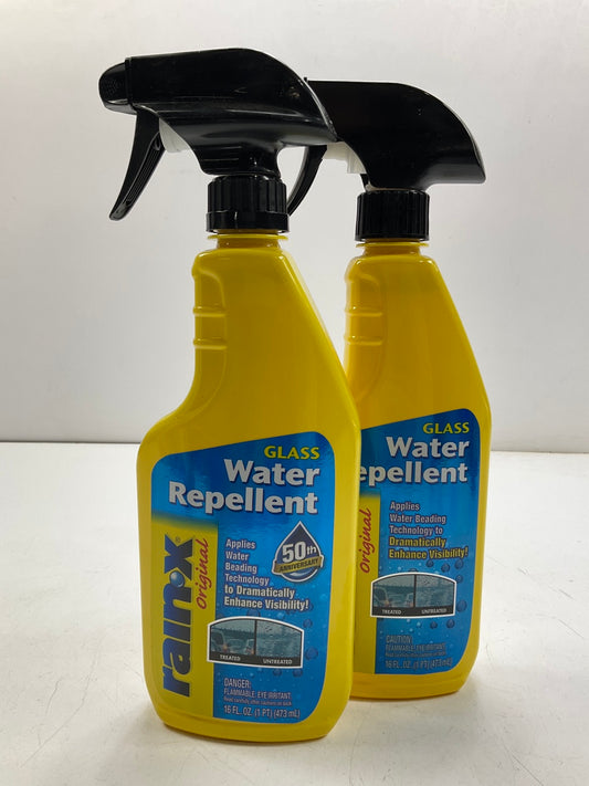 (2) Rain-x 800002250-2 Glass Care & Water Repellent Treatment Spray - 16 FL. OZ