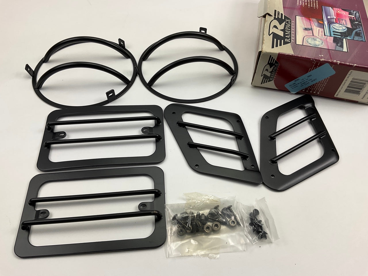 Rampage 5680 Euro Headlight Guard 6-PCs Front Light Cover Kit For 97-06 Wrangler