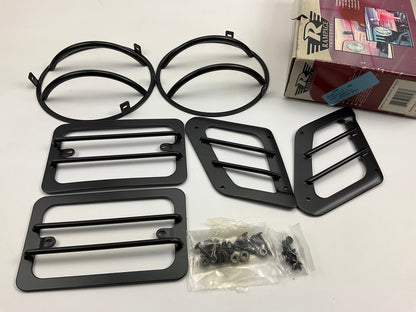 Rampage 5680 Euro Headlight Guard 6-PCs Front Light Cover Kit For 97-06 Wrangler