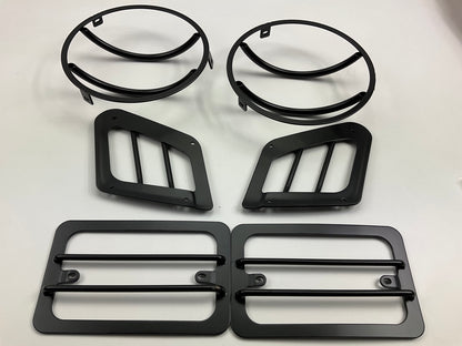 Rampage 5680 Euro Headlight Guard 6-PCs Front Light Cover Kit For 97-06 Wrangler