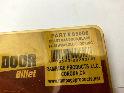 Rampage 85006 Black Billet Style Fuel Filler Door - Locking