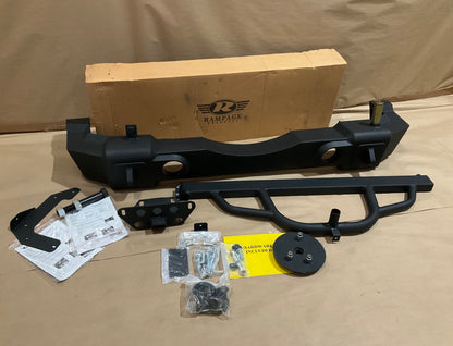 Rampage 88606-02 HD Rear Bumper Swing Away Tire Carrier For 07-18 Jeep Wrangler