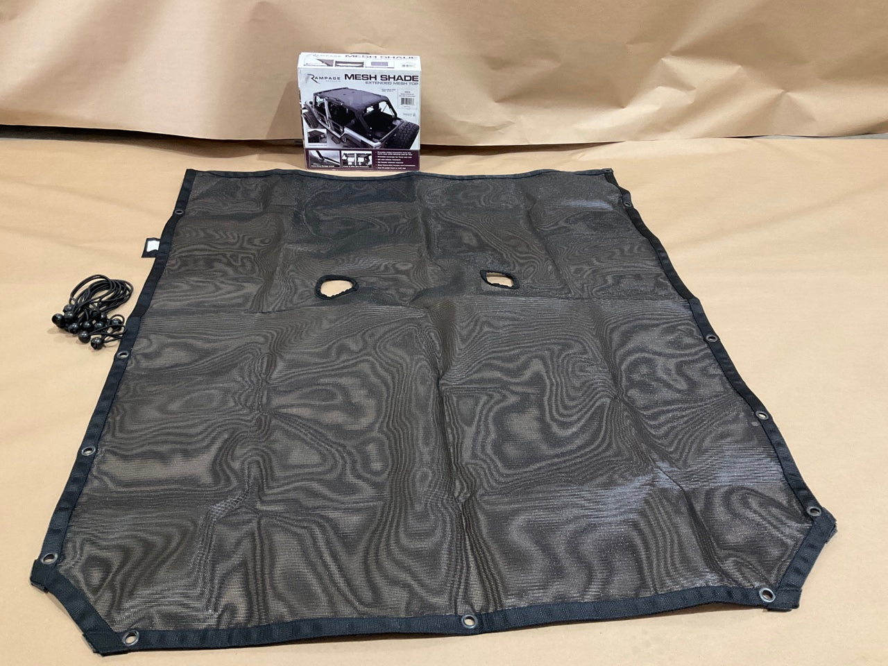 Rampage 90635 Extended Mesh Shade Top For 2007-2018 Jeep Wrangler JK - Black