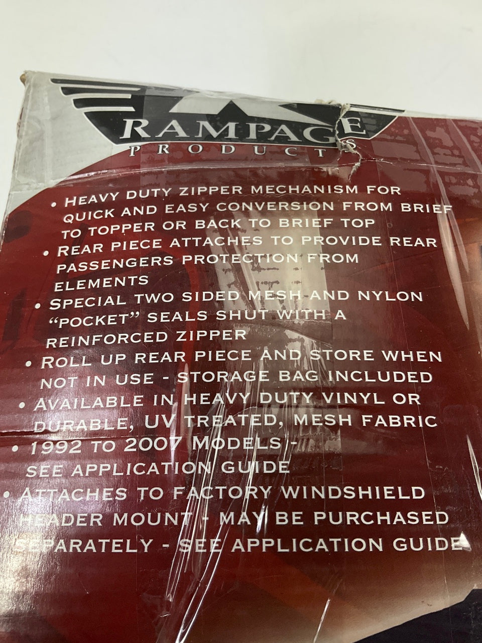 Rampage 94015 Half & Full Combo Soft Top Brief For 1992-1995 Jeep Wrangler TJ