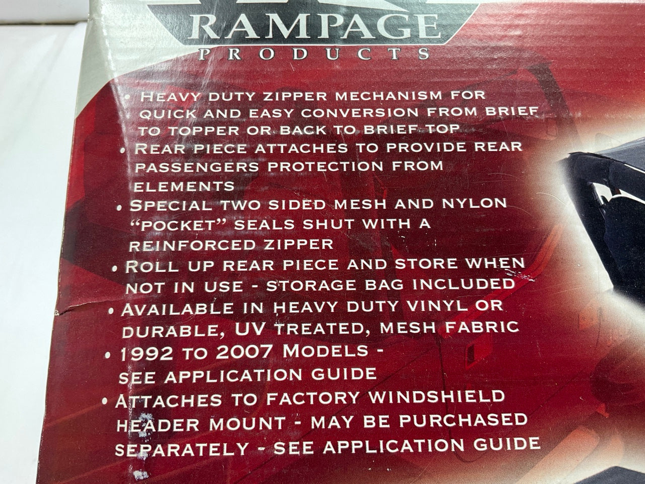Rampage 94215 Combo Brief Soft Top, Denim, For 1997-2006 Jeep Wrangler TJ