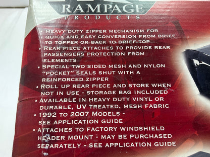 Rampage 94215 Combo Brief Soft Top, Denim, For 1997-2006 Jeep Wrangler TJ