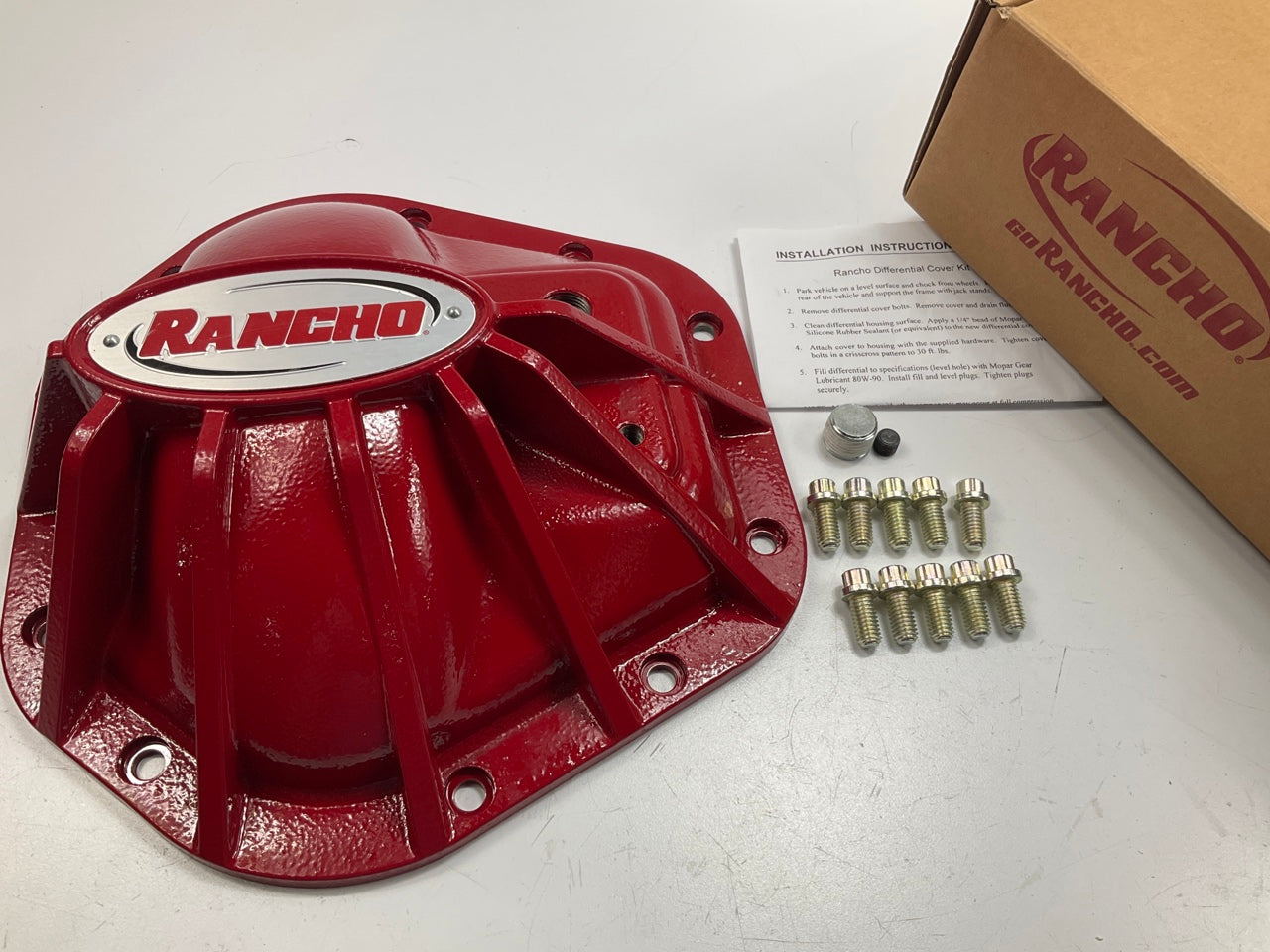 Rancho RS6245 Dana 60 Axle 10 Bolt RED Differential Cover For 2007-2018 Wrangler