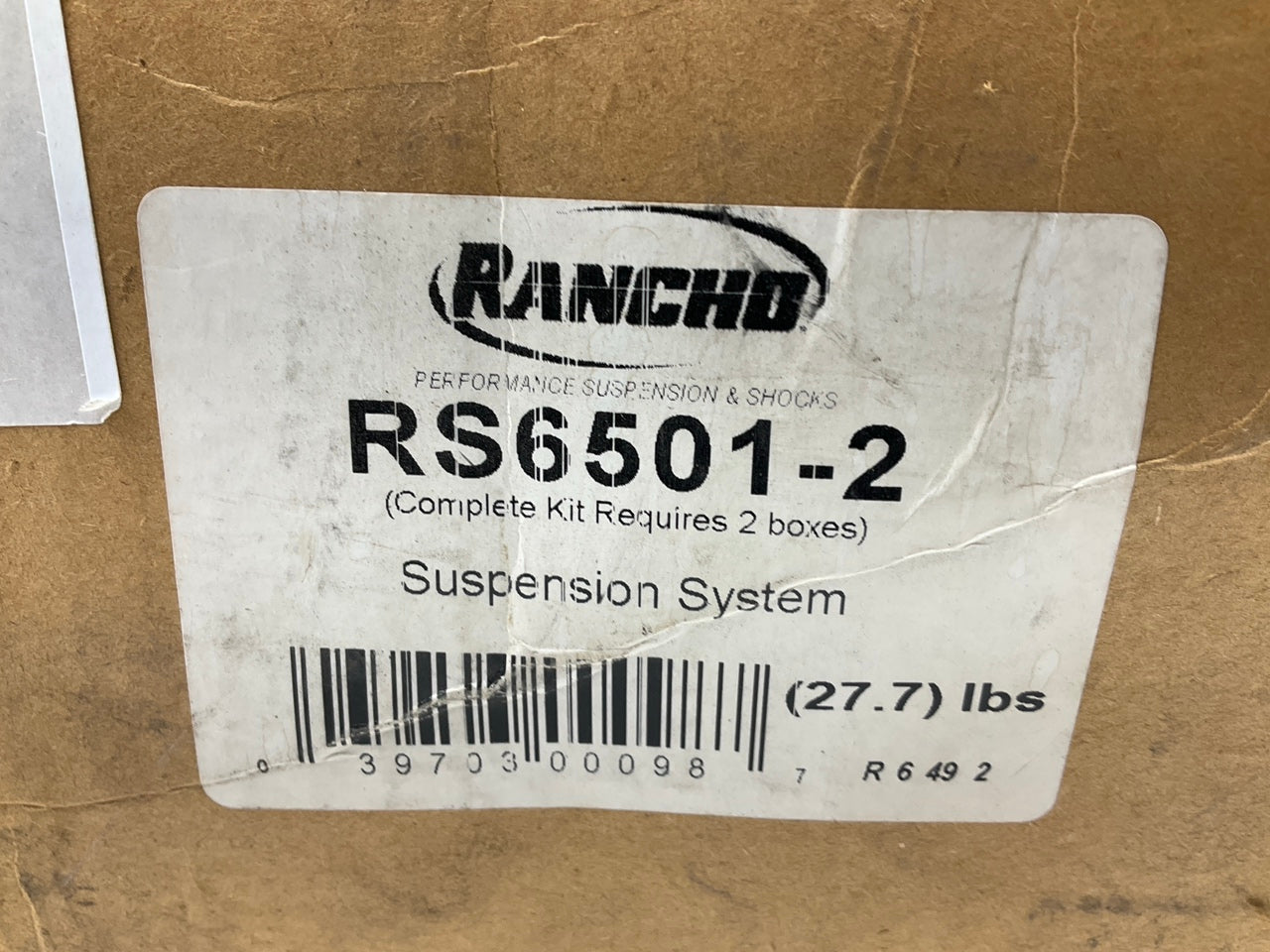 BOX 2 OF 2 ONLY - Rancho RS6501 3.5'' Lift Kit Component Box