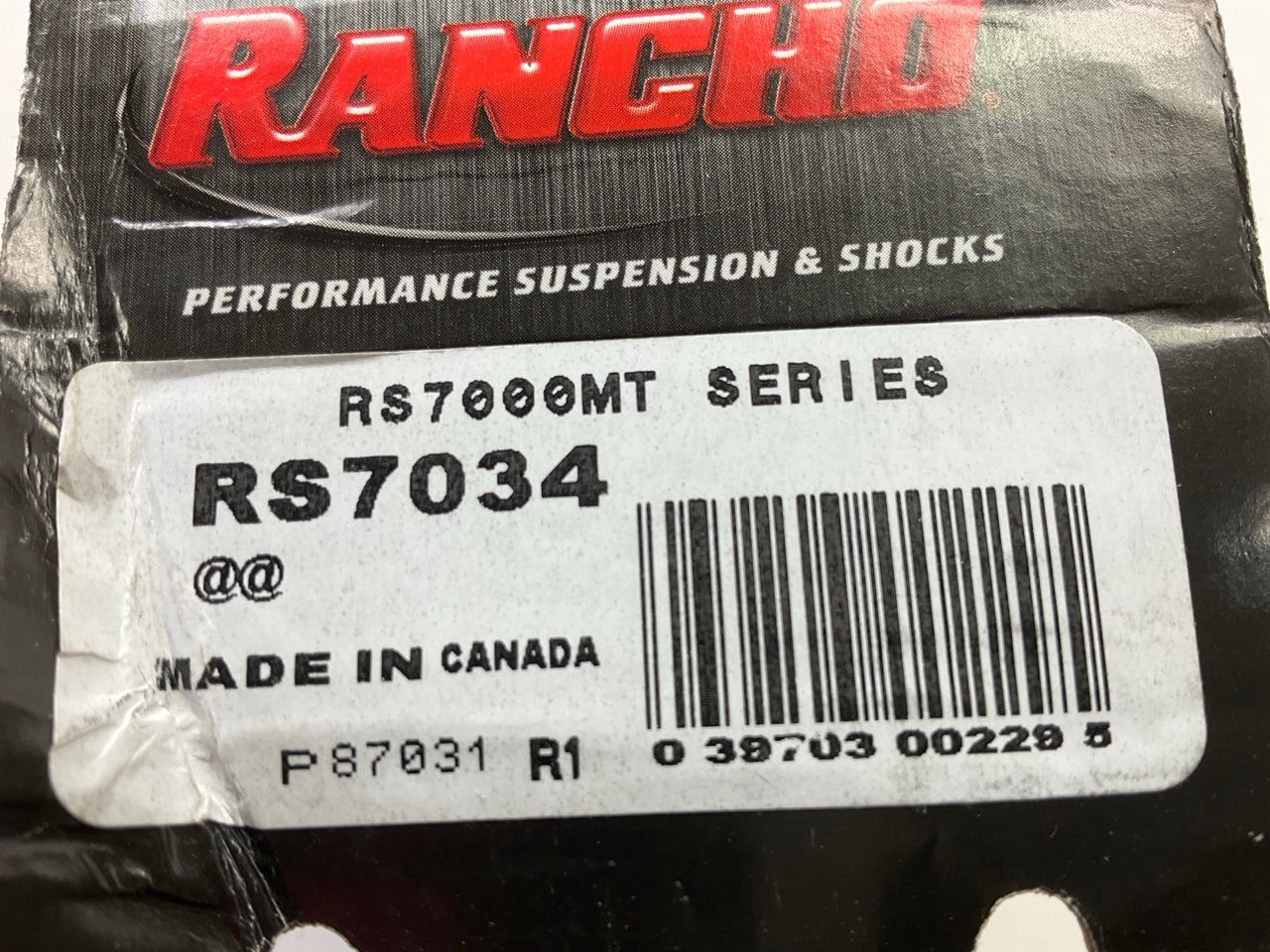 Rancho RS7034 RS7000MT Monotube Shock, 20.8'' Comp, 34.7'' Extended, 13.9'' Travel