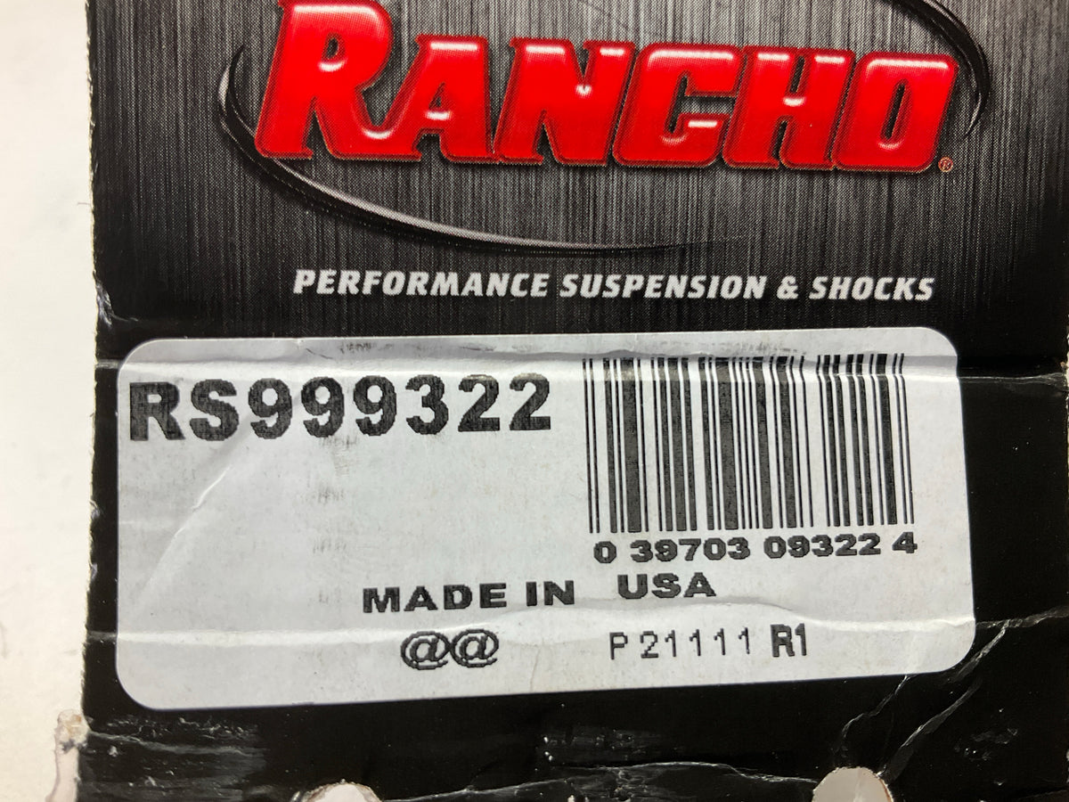 (2) Rancho RS999322 RS9000XL Adjustable Shock Absorber, 10.14'' COMP 4.51'' TRAVEL