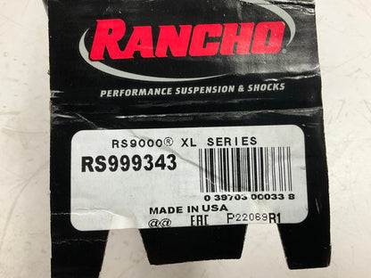 (2) Rancho RS999343 RS9000XL Adjustable Shock Absorber, 15.65'' COMP 8.97'' TRAVEL