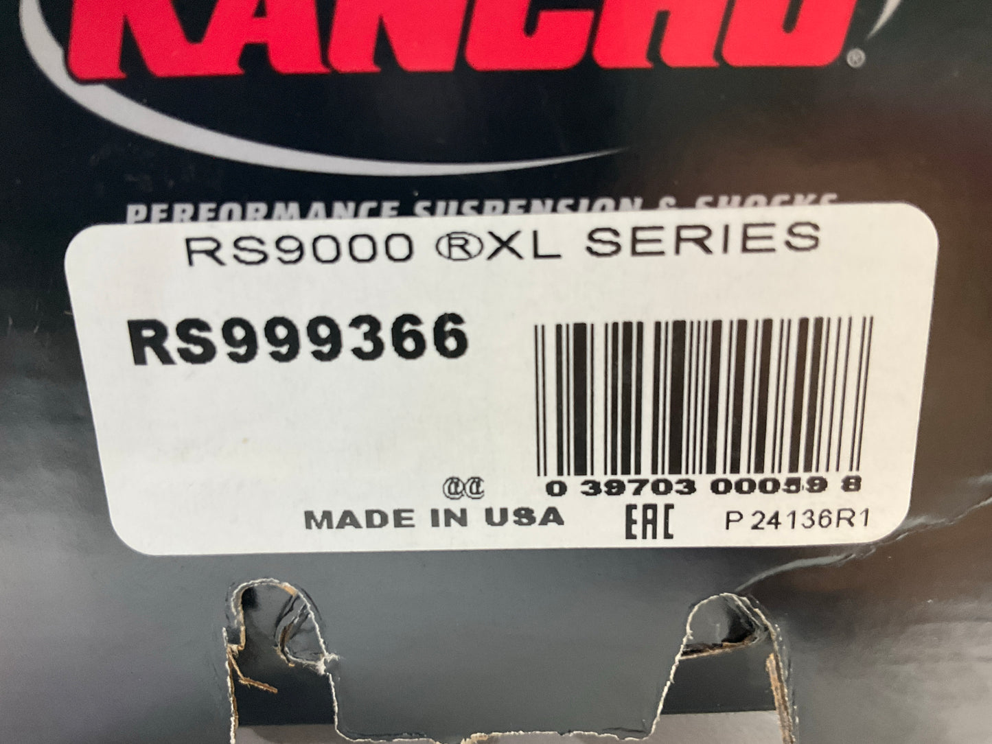 (2) Rancho RS999366 Performance Off-Road Adjustable Shock 19.7'' Ext, 12.65'' Comp