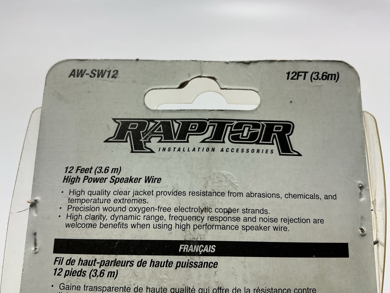 Raptor AW-SW12 12 Feet, 12 Gauge High Power Subwoofer / Speaker Wire