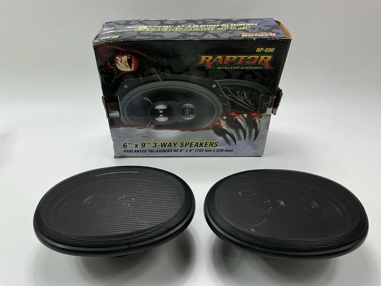 Raptor RP-690 Car Speakers 6'' X 9''  Oval 3 - Way , 120 Watts Car Audio Speaker