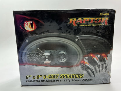 Raptor RP-690 Car Speakers 6'' X 9''  Oval 3 - Way , 120 Watts Car Audio Speaker