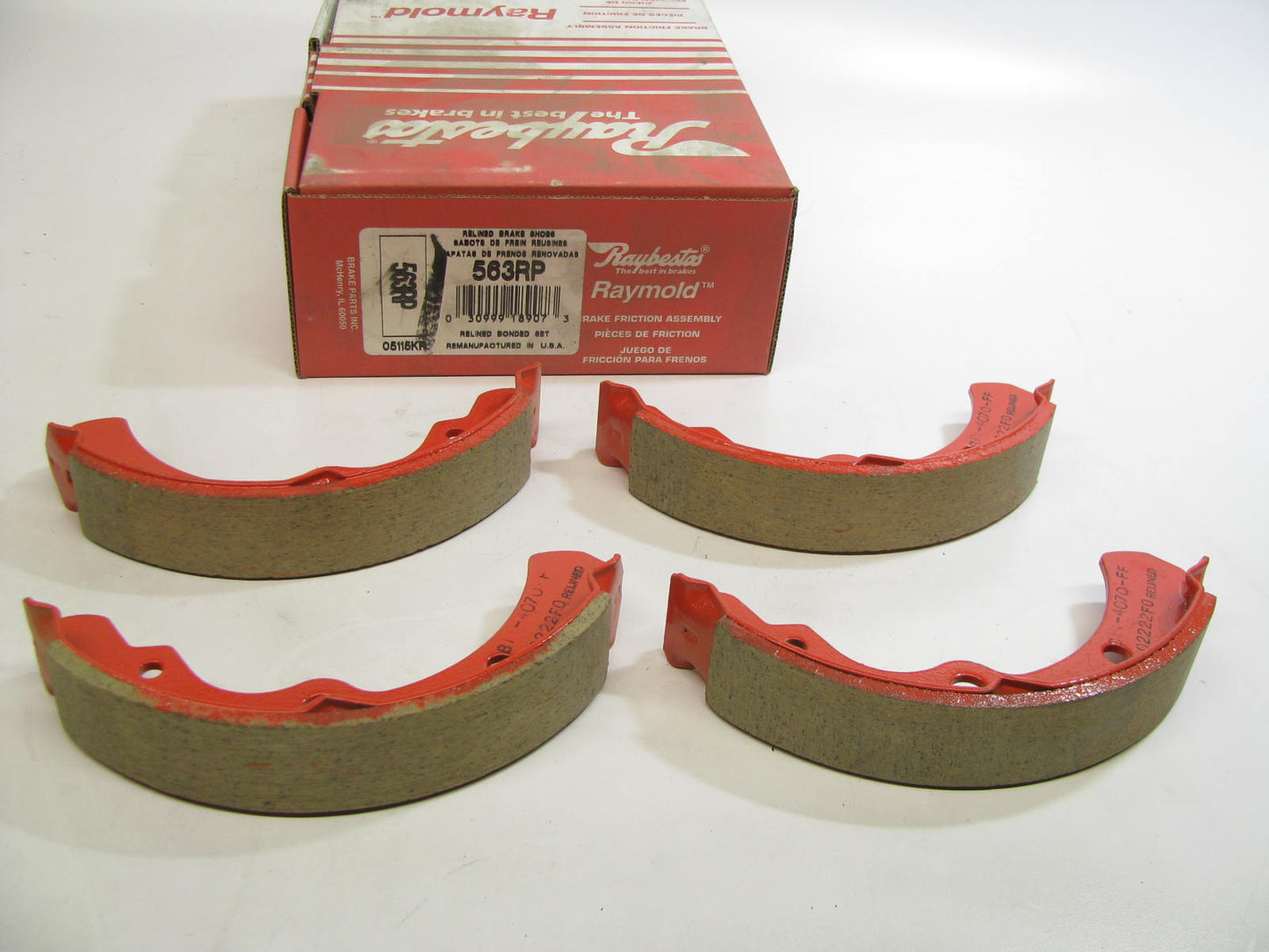 Raybestos 563RP Relined Drum Brake Shoes - Rear