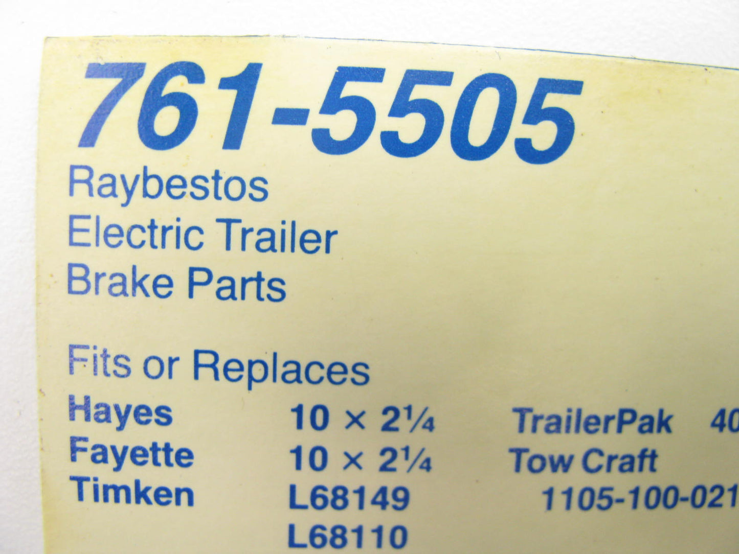 Raybestos 761-5505 Trailer Electric Brake Inner Bearing Set 10 X 2 1/4'' Dexter