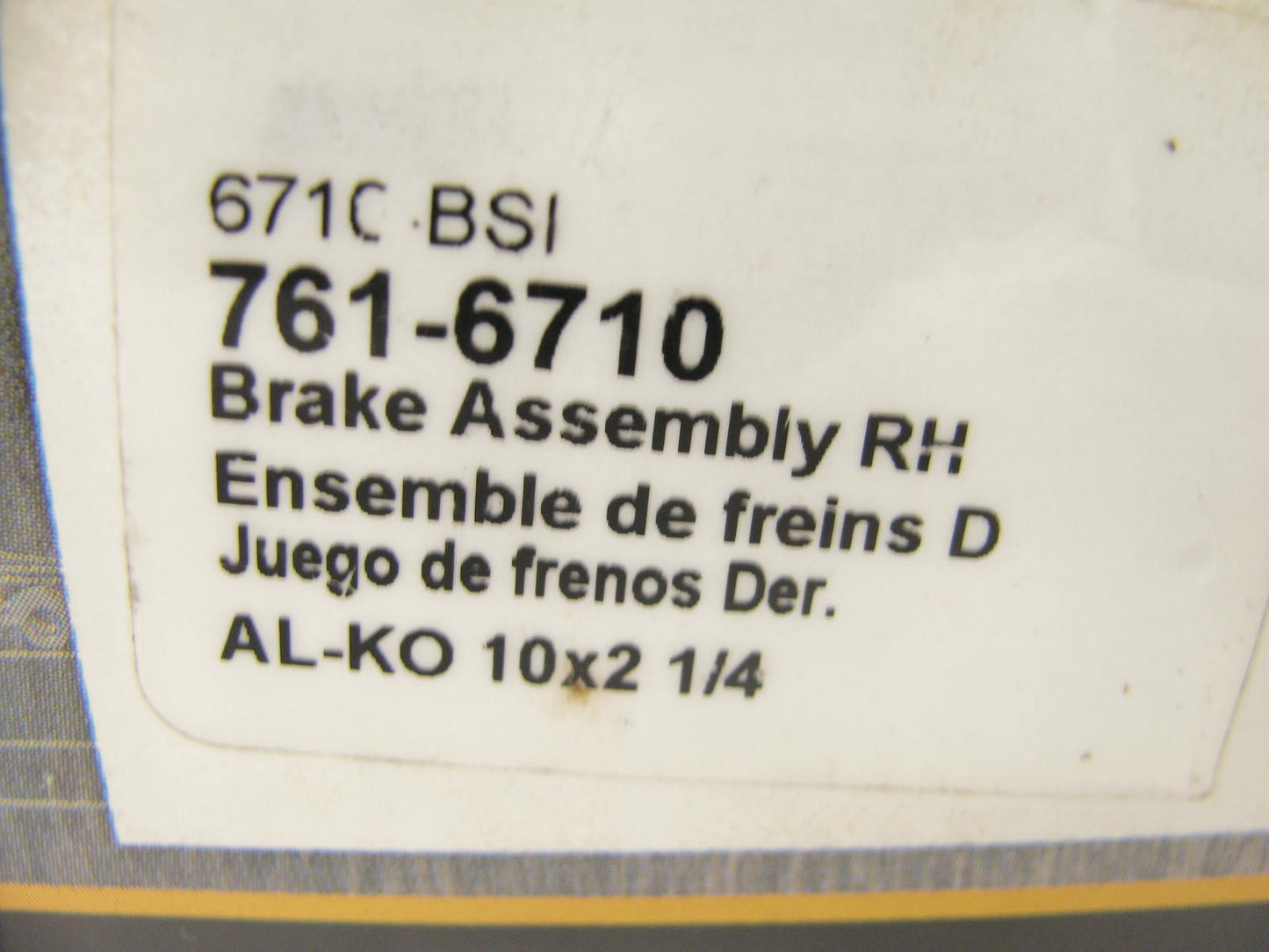 Raybestos 761-6710 Right Electric Trailer Brake Assembly - 10''x2.25'' ALKO