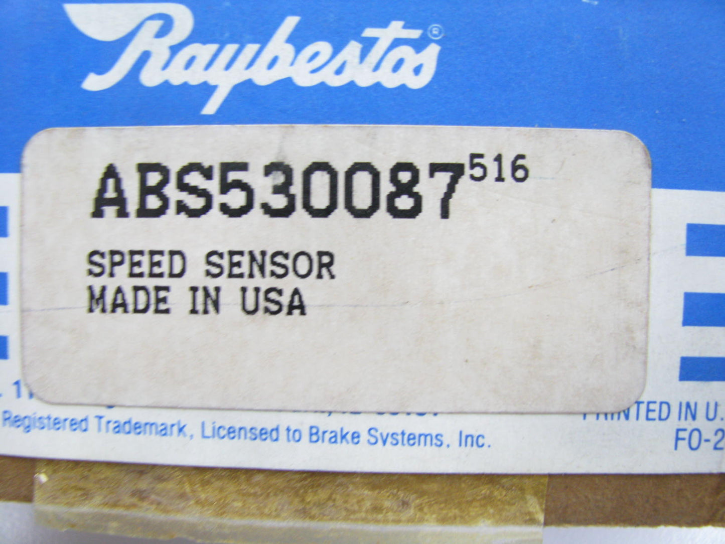 DAMAGED LOOM - Raybestos ABS530087 REAR RIGHT ABS Wheel Speed Sensor