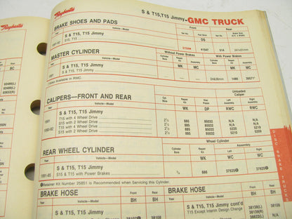 Raybestos BPC-9S Brake Parts Catalog - 1991, Weatherly # 120-136, 277 Pages