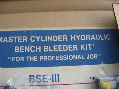 Standard SAE Brake Master Cylinder Hydraulic Bench Bleeder Kit
