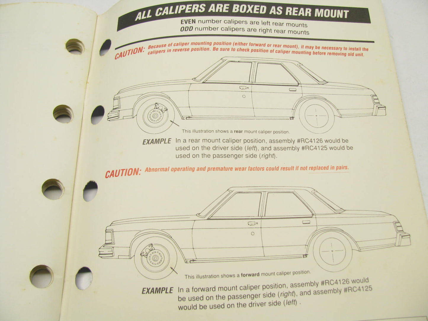 Raybestos CCA-2 Complete Caliper Assembly Catalog # 120-136 1991