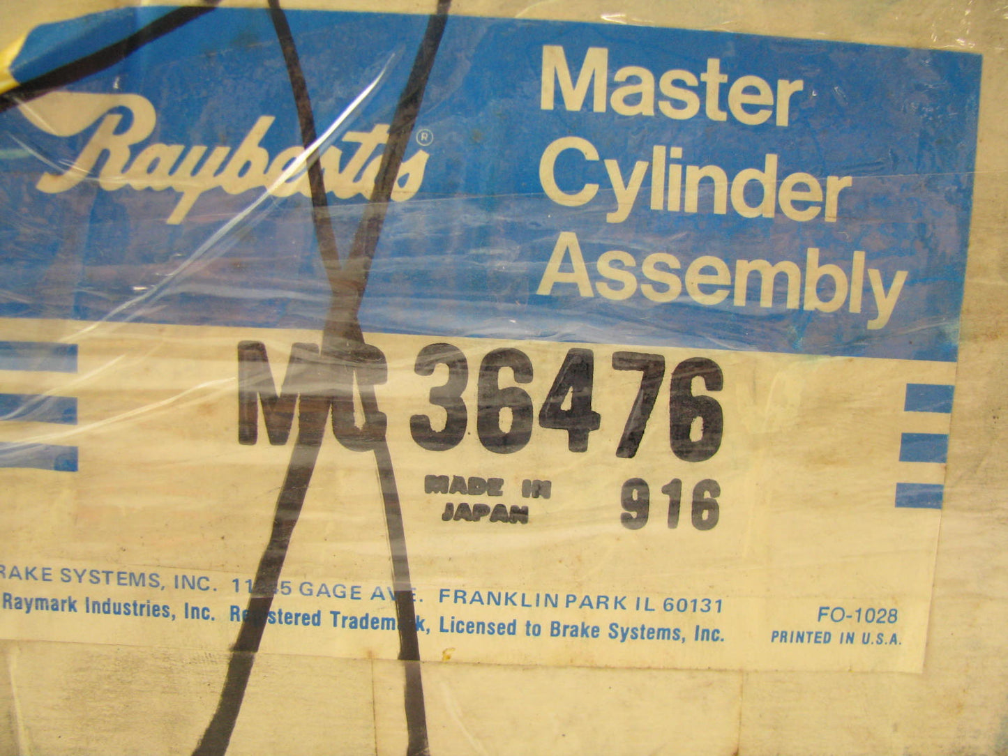 Raybestos MC36476 Brake Master Cylinder For 1975-1976 Toyota Corolla