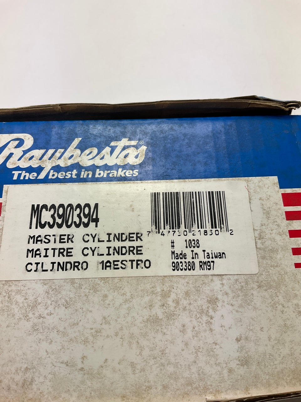 MISSING CAP - Raybestos MC390394 Brake Master Cylinder