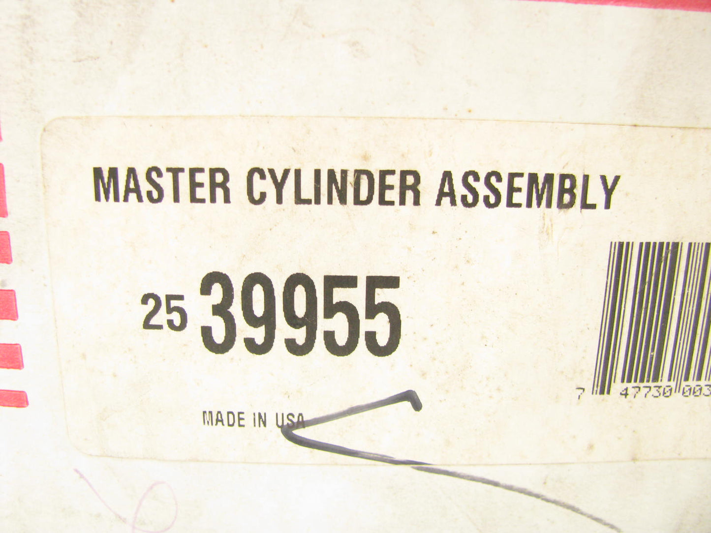 Raymold 2539955 Brake Master Cylinder - With Power Brakes, WITHOUT Reservoir