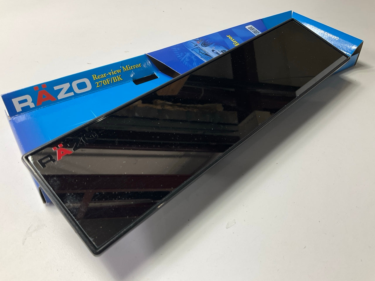 RAZO RG20 270mm 10.6'' Flat Wide Rear View Mirror Universal Fitment, Clip-On
